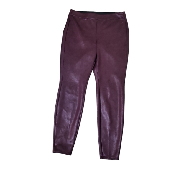 Lane Bryant Pants - Lane Bryant Pull-On High Rise Ponte Legging Coated Maroon, 14/16